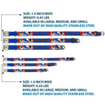 Load image into Gallery viewer, Looney Tunes Logo Full Color White Seatbelt Buckle Collar - BUGS BUNNY w/Bugs Poses Blue