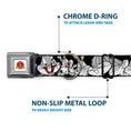 Load image into Gallery viewer, Looney Tunes Logo Full Color White Seatbelt Buckle Collar - Bugs Bunny CLOSE-UP Poses Black