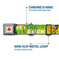 Load image into Gallery viewer, Looney Tunes Logo Full Color White Seatbelt Buckle Collar - DAFFY DUCK w/Face CLOSE-UP Greens