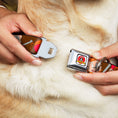 Load image into Gallery viewer, Looney Tunes Logo Full Color White Seatbelt Buckle Collar - ELMER FUDD w/Poses Browns