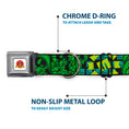 Load image into Gallery viewer, Looney Tunes Logo Full Color White Seatbelt Buckle Collar - MARVIN THE MARTIAN w/Poses Black/Turquoise