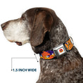 Load image into Gallery viewer, Looney Tunes Logo White Seatbelt Buckle Collar - ROAD RUNNER w/Road Runner Poses Orange