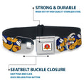Load image into Gallery viewer, Looney Tunes Logo White Seatbelt Buckle Collar - Road Runner Expressions Stacked