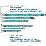 Looney Tunes Logo White Seatbelt Buckle Collar - Road Runner/Wile E. Coyote Scene2 Desert