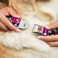 Load image into Gallery viewer, Looney Tunes Logo Full Color White Seatbelt Buckle Collar - Sylvester the Cat Poses Purple
