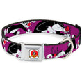 Load image into Gallery viewer, Looney Tunes Logo Full Color White Seatbelt Buckle Collar - Sylvester the Cat Poses Purple