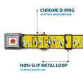 Load image into Gallery viewer, Looney Tunes Logo Full Color White Seatbelt Buckle Collar - Tweety Bird Expressions Yellow