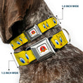 Load image into Gallery viewer, Looney Tunes Logo Full Color White Seatbelt Buckle Collar - Tweety Bird Expressions2