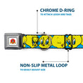 Load image into Gallery viewer, Looney Tunes Logo Full Color White Seatbelt Buckle Collar - Tweety Bird CLOSE-UP Expressions Baby Blue