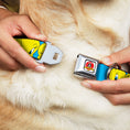 Load image into Gallery viewer, Looney Tunes Logo Full Color White Seatbelt Buckle Collar - Tweety Bird CLOSE-UP Expressions Baby Blue
