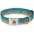 Load image into Gallery viewer, Looney Tunes Logo Full Color White Seatbelt Buckle Collar - WILE E. COYOTE Expressions/Signs Desert