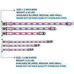 Space Jam Tune Squad Icon Full Color Black/Red/Blue Seatbelt Buckle Collar - Space Jam TUNE SQUAD Logo Stripe White/Red/Blue