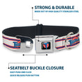 Load image into Gallery viewer, Space Jam Tune Squad Icon Full Color Black/Red/Blue Seatbelt Buckle Collar - Space Jam TUNE SQUAD Logo Stripe White/Red/Blue