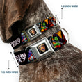 Load image into Gallery viewer, GUARDIANS OF THE GALAXY - EVERGREEN GUARDIANS Badge Full Color Black Gold Purple Seatbelt Buckle Collar - GUARDIANS OF THE GALAXY 5-Character Pose Blocks