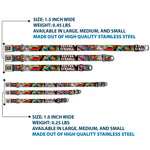 DOCTOR STRANGE MOVIE Doctor Strange Eye of Agamotto Full Color Black Gold Seatbelt Buckle Collar - Classic DOCTOR STRANGE Comic Book Title/4-Poses