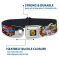 Load image into Gallery viewer, DOCTOR STRANGE MOVIE Doctor Strange Eye of Agamotto Full Color Black Gold Seatbelt Buckle Collar - Classic DOCTOR STRANGE Comic Book Title/4-Poses