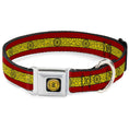 Load image into Gallery viewer, Doctor Strange Eye of Agamotto Full Color Black/Gold Seatbelt Buckle Collar - Doctor Strange Eye of Agamotto Stripe Red/Gold/Black