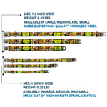 Iron Fist Dragon Logo Full Color Black/Yellow Seatbelt Buckle Collar - Retro IRON FIST Action Pose/Comic Scene Blocks Black/Green/Yellow