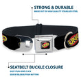 Load image into Gallery viewer, UNO Game Logo Full Color Black/Red/Yellow Seatbelt Buckle Collar - UNO Game Logo Black/Red/Yellow