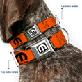 Load image into Gallery viewer, MOPAR Logo Full Color Black/White Seatbelt Buckle Collar - MOPAR Logo Repeat Orange/Black