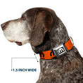 Load image into Gallery viewer, MOPAR Logo Full Color Black/White Seatbelt Buckle Collar - MOPAR Logo Repeat Orange/Black