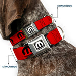 MOPAR Logo Full Color Black/White Seatbelt Buckle Collar - MOPAR Logo Repeat Red/Black