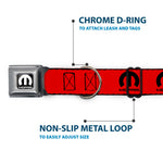 MOPAR Logo Full Color Black/White Seatbelt Buckle Collar - MOPAR Logo Repeat Red/Black