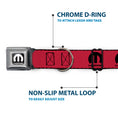 Load image into Gallery viewer, MOPAR Logo Full Color Black/White Seatbelt Buckle Collar - MOPAR Logo Repeat Fuchsia/Black