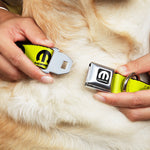 MOPAR Logo Full Color Black/White Seatbelt Buckle Collar - MOPAR Logo Repeat Yelow/Black