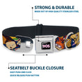 Load image into Gallery viewer, Nick 90'S Icon Full Color Black/Blue/Pink Seatbelt Buckle Collar - Nick 90's Rewind 16-Character Poses Navy Blue
