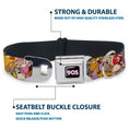 Load image into Gallery viewer, Nick 90'S Icon Black/Blue/Pink Seatbelt Buckle Collar - Nick 90's Rewind Character Mash Up Collage2 Pinks