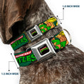 Load image into Gallery viewer, Classic TEENAGE MUTANT NINJA TURTLES Logo Seatbelt Buckle Collar - Classic TEENAGE MUTANT NINJA TURTLES Character Comic Scenes
