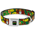 Load image into Gallery viewer, Classic TEENAGE MUTANT NINJA TURTLES Logo Seatbelt Buckle Collar - Classic TEENAGE MUTANT NINJA TURTLES Character Comic Scenes