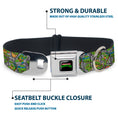 Load image into Gallery viewer, Classic TEENAGE MUTANT NINJA TURTLES Logo Seatbelt Buckle Collar - Classic Teenage Mutant Ninja Turtles Expression & Pose Turtle Shell Collage Lavender
