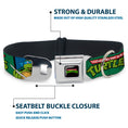 Load image into Gallery viewer, Classic TEENAGE MUTANT NINJA TURTLES Logo Seatbelt Buckle Collar - Classic TEENAGE MUTANT NINJA TURTLES Group Pose3/TMNT Logo Green/Multi Color