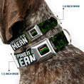 Load image into Gallery viewer, Classic TEENAGE MUTANT NINJA TURTLES Logo Seatbelt Buckle Collar - Classic TMNT Group Pose6/KEEPING IT LEAN, MEAN & GREEN Black/Green/White
