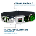 Load image into Gallery viewer, Classic TEENAGE MUTANT NINJA TURTLES Logo Seatbelt Buckle Collar - Classic TMNT Group Pose6/KEEPING IT LEAN, MEAN & GREEN Black/Green/White