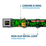 Classic TEENAGE MUTANT NINJA TURTLES Logo Seatbelt Buckle Collar - Classic TEENAGE MUTANT NINJA TURTLES Logo/Group Pose5/LEAN MEAN & GREEN