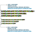 Classic TMNT Logo Seatbelt Buckle Collar - Classic Teenage Mutant Ninja Turtles Action Poses/TEAM TURTLES