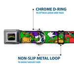 Classic TMNT Logo Seatbelt Buckle Collar - Classic Teenage Mutant Ninja Turtles Action Poses/TEAM TURTLES