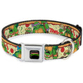 Load image into Gallery viewer, Classic TMNT Logo Seatbelt Buckle Collar - Classic TMNT Turtle Pizza