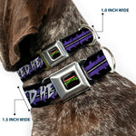 Classic TMNT Logo Seatbelt Buckle Collar - Shredder Head SHRED HEAD/Stripe Black/Purple/Gray