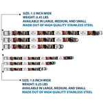 THE NUN Text Logo Full Color White/Grays Seatbelt Buckle Collar - THE NUN Sister Irene Poses Collage