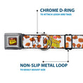 Load image into Gallery viewer, POST COCOA PEBBLES Logo Full Color Brown/Yellows Seatbelt Buckle Collar - POST COCOA PEBBLES Logo and Cereal Pebbles Scattered White/Browns