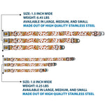 POST COCOA PEBBLES Logo Full Color Brown/Yellows Seatbelt Buckle Collar - Cocoa Pebbles Fred Flintstone and Barney Rubble Hugging Pose and Cereal Pebbles Scattered White/Browns