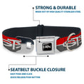 Load image into Gallery viewer, Plymouth GTX Emblem Full Color Black/Silver Fade/White Seatbelt Buckle Collar - Plymouth GTX Emblem/Stripe Red/White/Grays