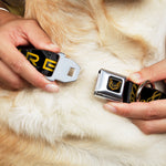 Dog Collar POG-Pontiac Firebird Logo Full Color Black/Golds - Pontiac FIREBIRD/Logo Black/Grays/Golds