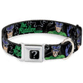 Load image into Gallery viewer, Riddler "?" Black/Silver Seatbelt Buckle Collar - The Riddler w/Batman Silhouette