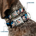 Load image into Gallery viewer, Ren & Stimpy Pose Black Seatbelt Buckle Collar - REN & STIMPY Poses Black/Blue/Yellow