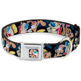 Load image into Gallery viewer, Ren & Stimpy Pose Black Seatbelt Buckle Collar - REN & STIMPY Poses Black/Blue/Yellow